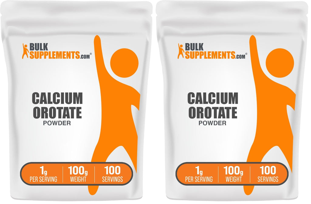 Calcium Orotate Powder – High Bioavailability, Unflavored & Gluten Free | BulkSupplements 100g x 2