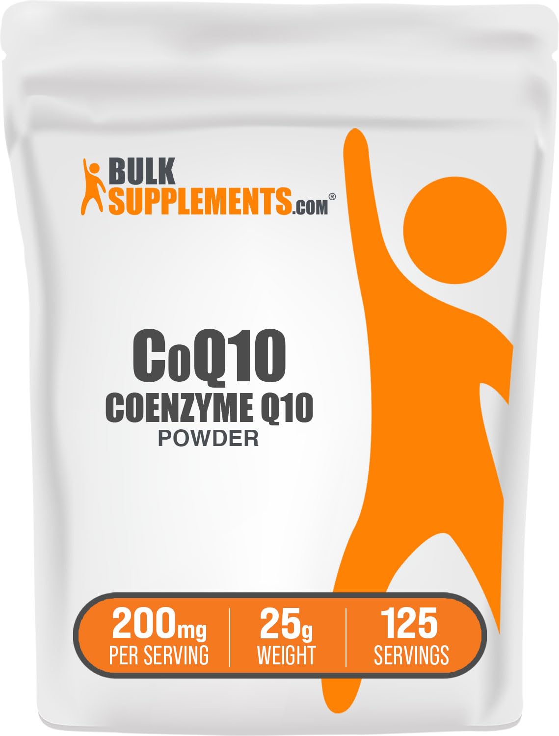 BulkSupplements CoQ10 Powder 200mg – Gluten Free, 25g (Pack of 1)