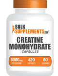 BulkSupplements Creatine Monohydrate Capsules – Micronized, 5000mg per Serving | Gluten Free | 420 Count
