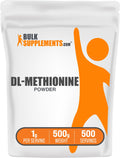 BulkSupplements.com DL-Methionine Powder – Methionine Supplement, Unflavored, Gluten Free, 1g Serving, 500g