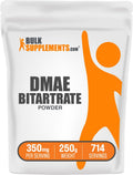 BulkSupplements.com DMAE Bitartrate Powder – 350mg per Serving, Unflavored, Gluten Free, 250g