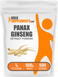 BulkSupplements Ginseng Root Extract Powder – Panax Ginseng Supplement, Vegan & Gluten Free, 1 g/serving, 500 g