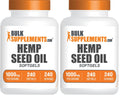 BulkSupplements Hemp Seed Oil Softgels 1000mg - Omega-3, Gluten Free - Pack of 2