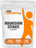 BulkSupplements Magnesium Citrate Powder – Magnesium & Mineral Supplement, 3.5g per Serving, 500g