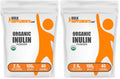 BulkSupplements Organic Inulin Powder - Soluble Fiber, Vegan & Gluten Free, 2.5g per Serving, 100g Pack of 2