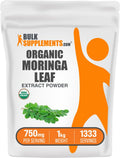 BulkSupplements Organic Moringa Extract Powder – 750mg per Serving, 1kg | Vegan & Gluten Free