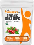 BulkSupplements Organic Rosehip Extract Powder – Rose Hips, 500mg/Serving, 500g (1.1 lbs) – Gluten Free
