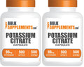 BulkSupplements Potassium Citrate Capsules 99mg - 500 Capsules (Pack of 2) | 1 Capsule Serving