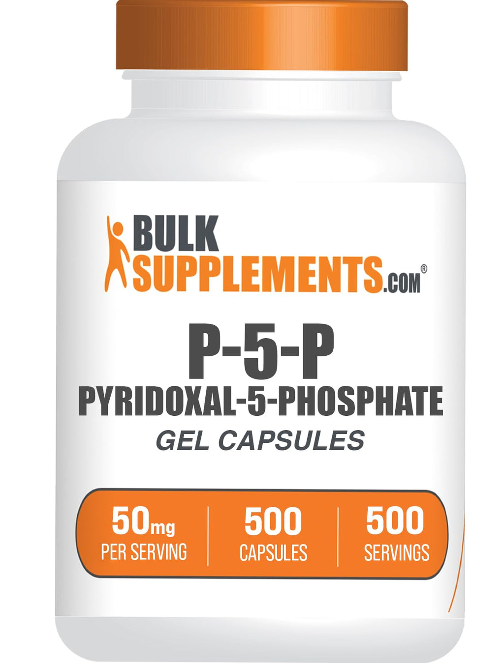 Pyridoxal 5 Phosphate Capsules (P5P) – Vitamin B6, Gluten Free | BulkSupplements 500 Count