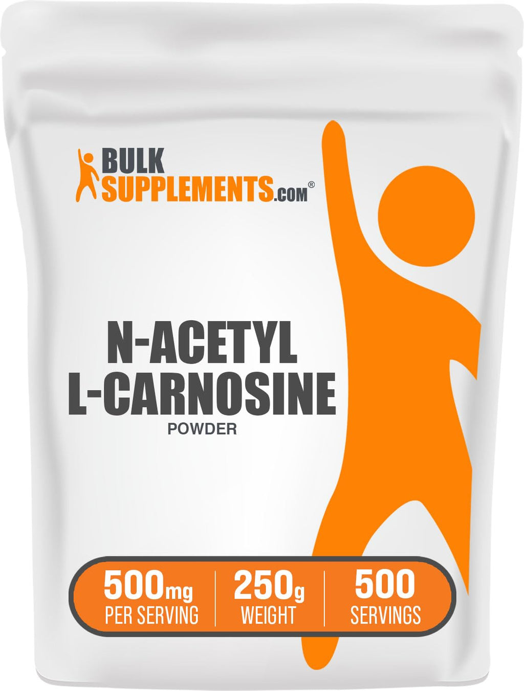 BulkSupplements N-Acetyl L-Carnosine Powder – 500mg per Serving, 250g (Gluten Free)