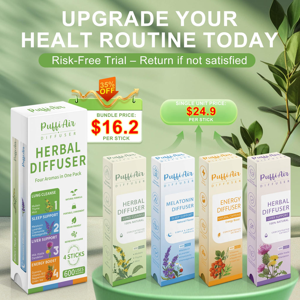4-in-1 Wellness Herbal Diffuser Bundle — Portable Plant-Based Aromatherapy