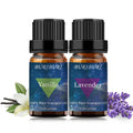 BURIBURI Lavender & Vanilla Essential Oil Set – 100% Pure & Undiluted (10ml each) Gift