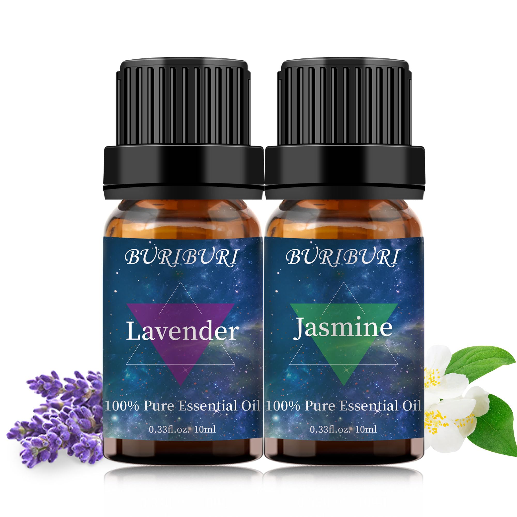 Lavender & Jasmine Essential Oils Gift Set – 10ml x 2 | 100% Pure