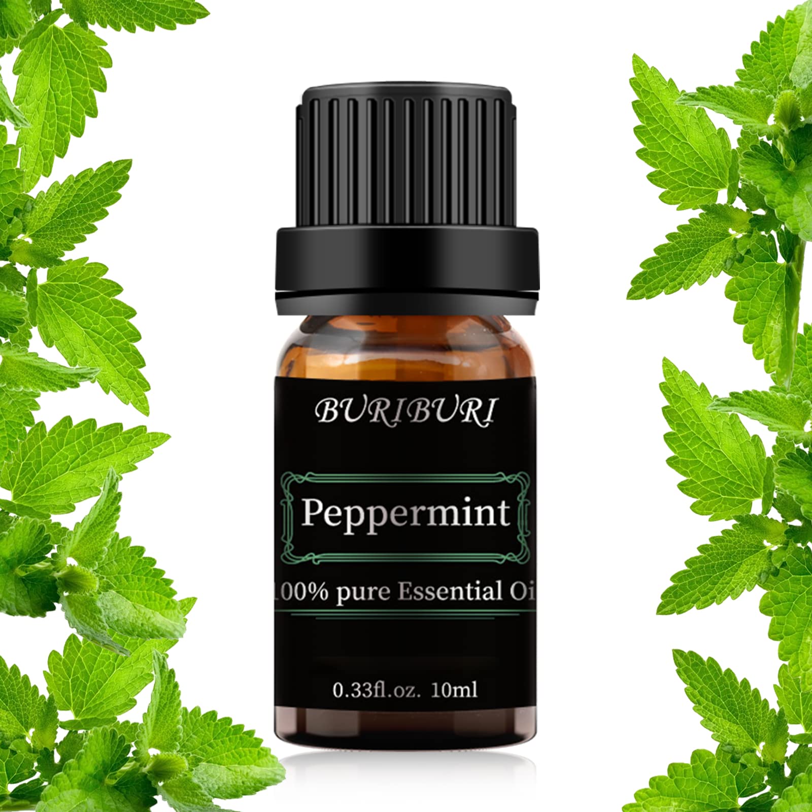 BURIBURI Peppermint Essential Oil — 100% Pure, 10ml | Organic Aromatherapy
