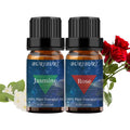 BURIBURI Rose & Jasmine Essential Oils Gift Set – 2x10ml Pure Aromatherapy Oils