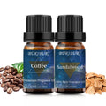 BURIBURI Sandalwood & Coffee Essential Oils 10ml – 100% Pure Fragrance Oils for Diffuser & Massage