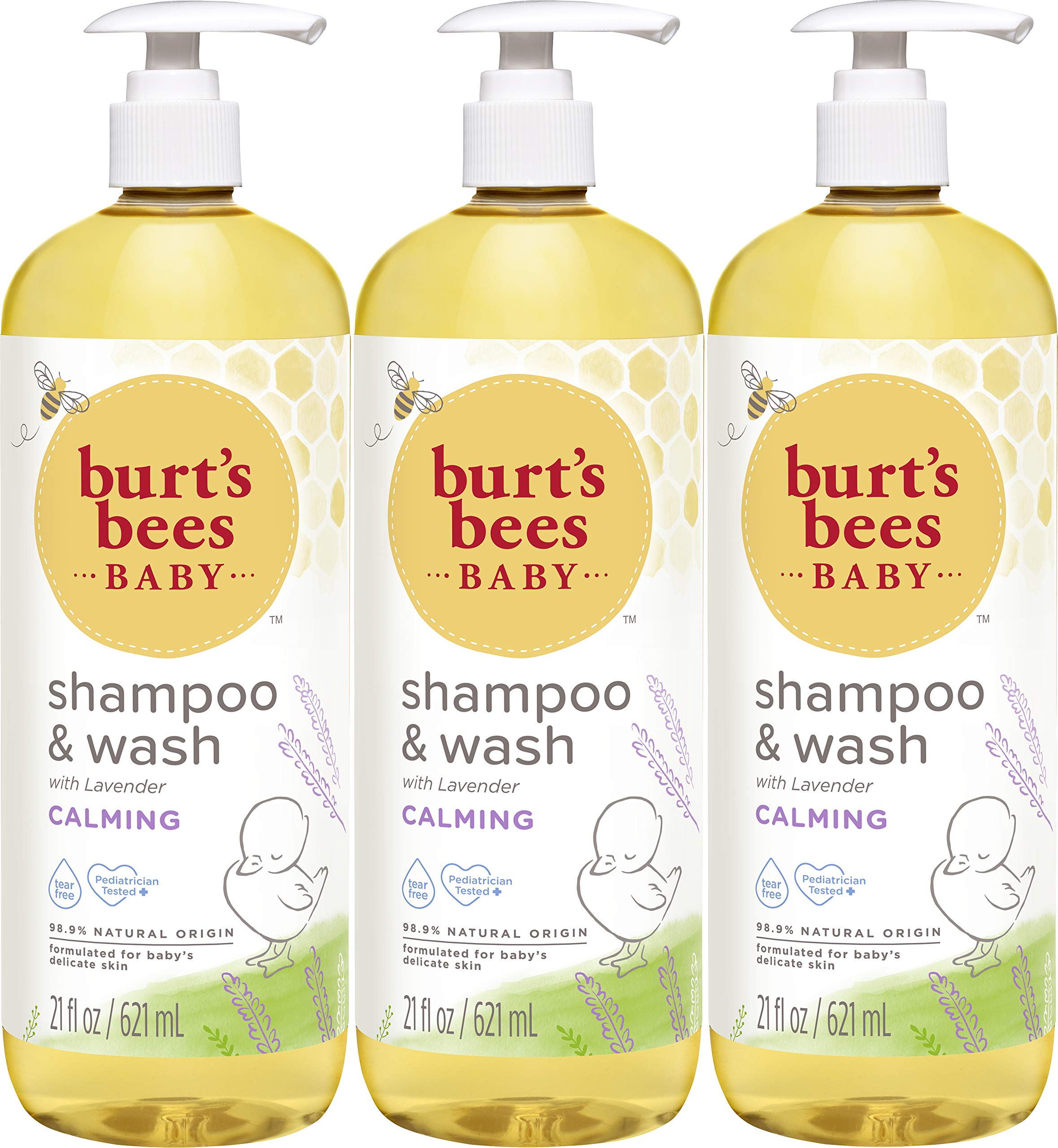 Burt's Bees Baby Shampoo & Wash Calming – 21 Ounces (Pack of 3)