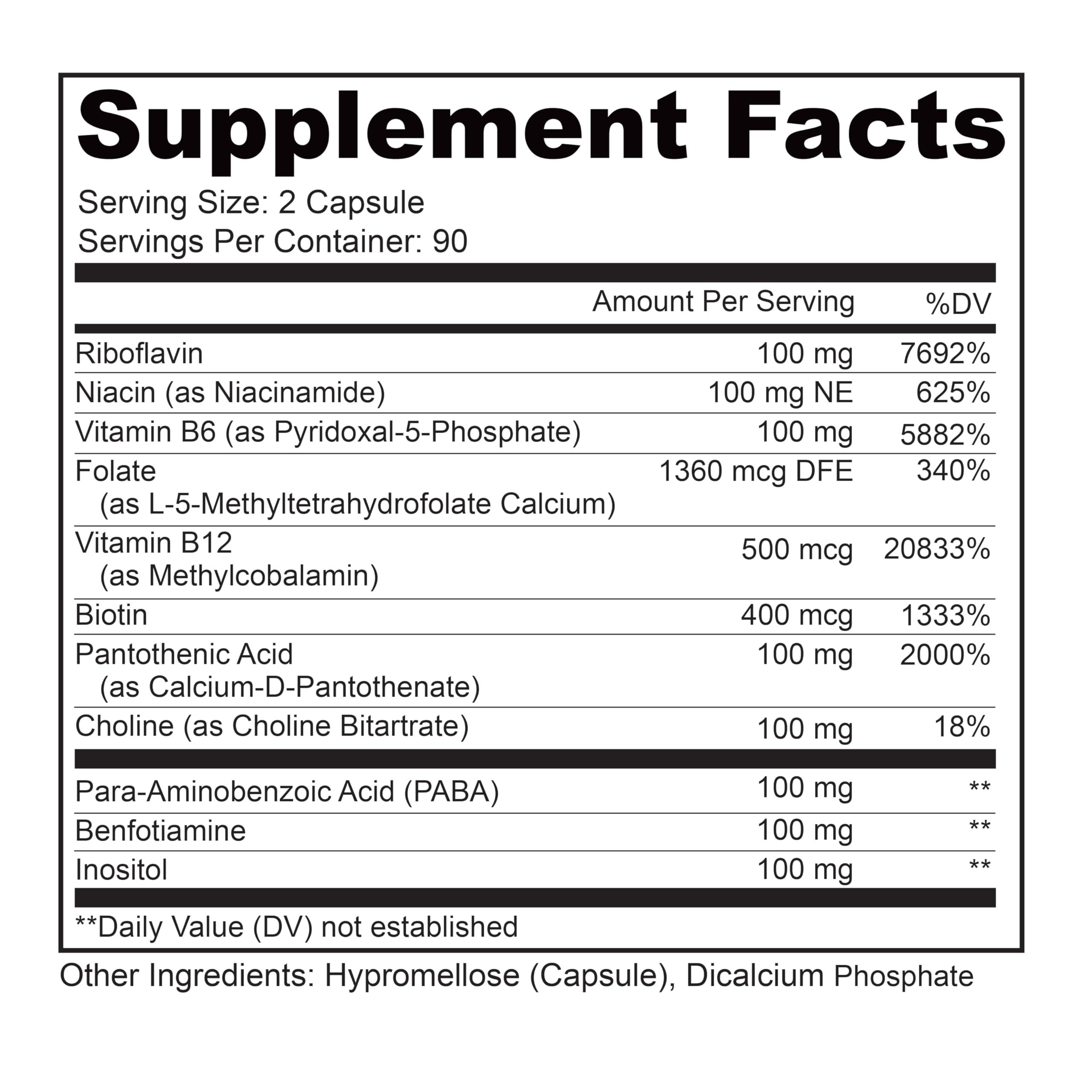 Busy Bee Vitamin B Complex with Choline - 180 Vegan Capsules | Lively Vitamin Co.