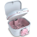 BVN Leakproof Denture Cup – Upgraded Carrying Storage & Travel Case (White/Pink)