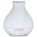BZseed 550ml Aromatherapy Diffuser – 12h Run, Auto Shut-Off, 7 Color Lights, White Wood Grain