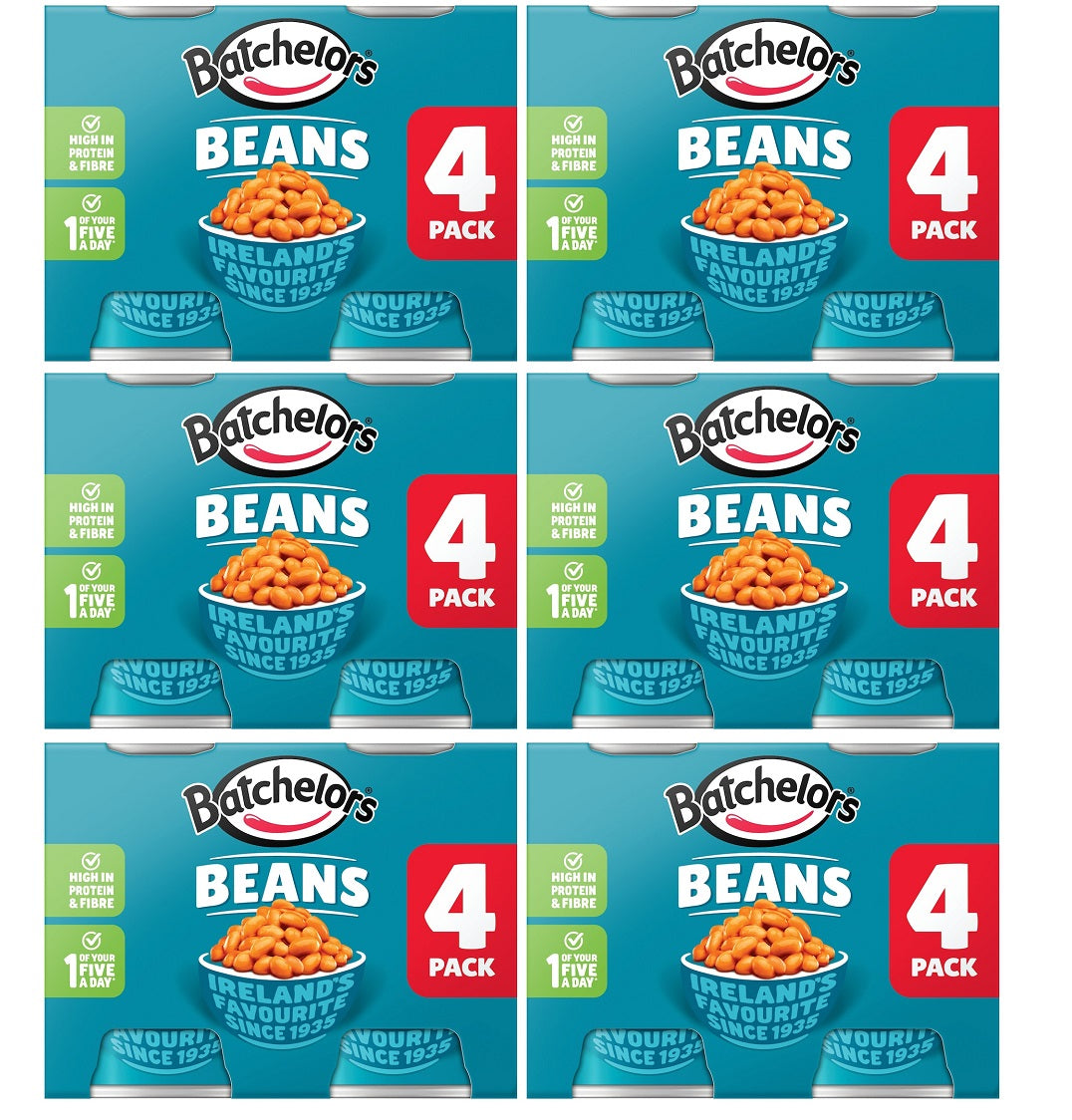 6 x Batchelors Beans 4 X 420G