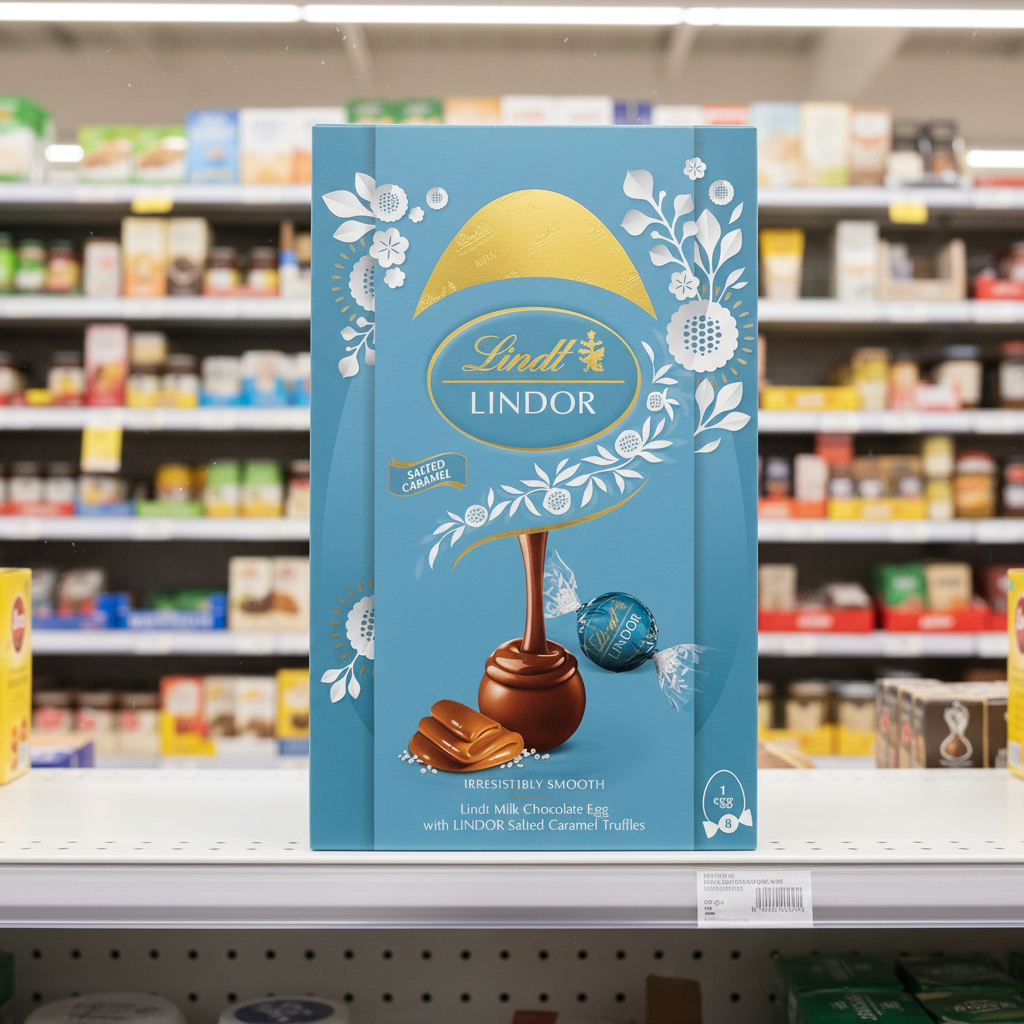 4 x Lindt Easter Egg Lindor Salted Caramel Truffles - 260GM