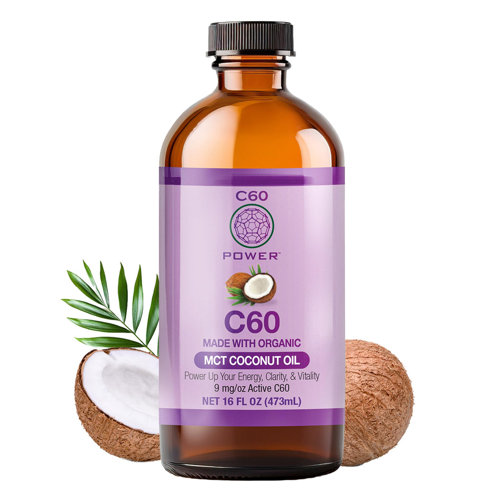 C60 Purple Power — C60 in Organic MCT Coconut Oil | Energy, Clarity & Stamina - 16 fl oz