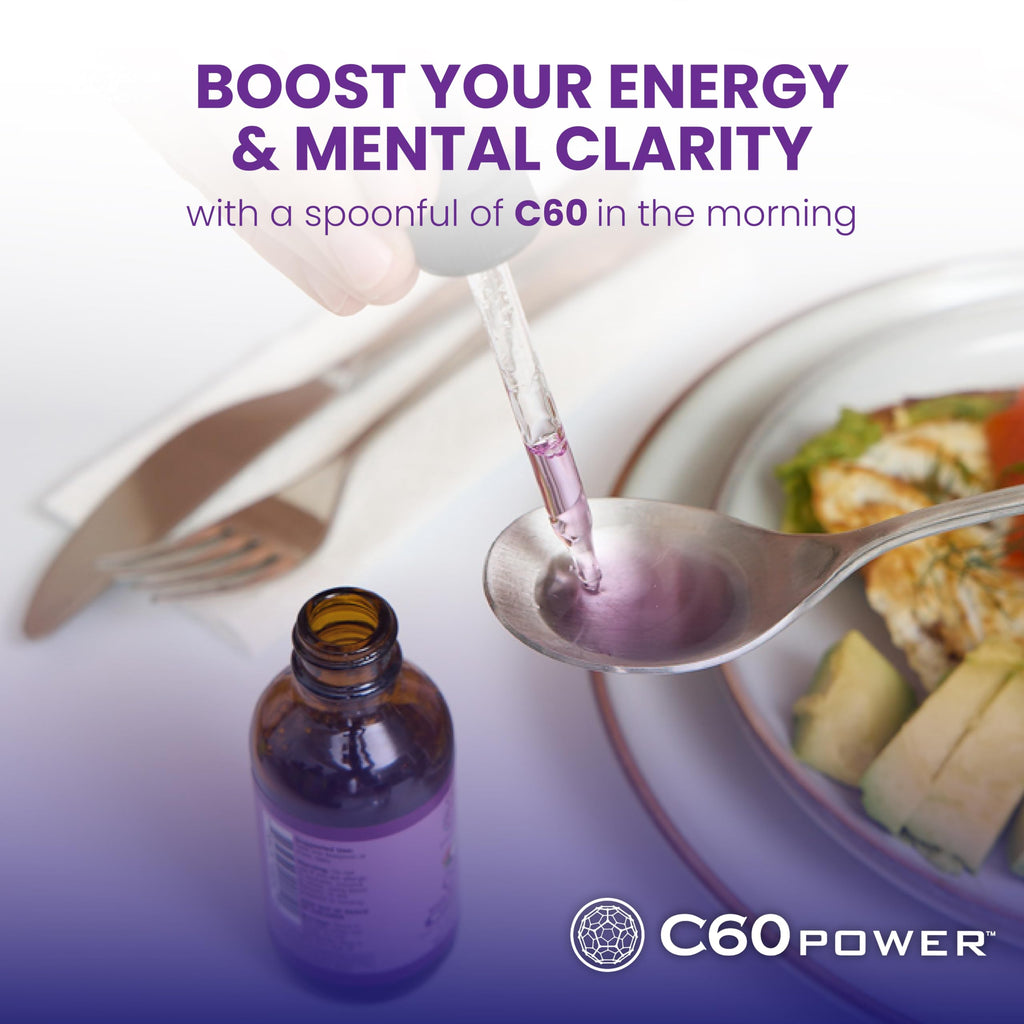 C60 Purple Power in Organic MCT Coconut Oil – Energy & Clarity (4 oz)