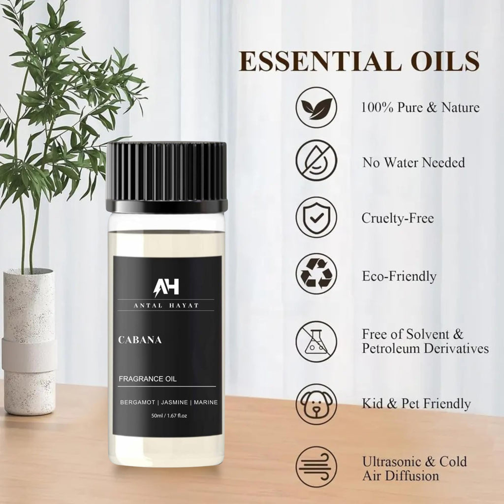 Cabana Diffuser Oil 50mL - Ritz-Carlton Inspired Luxury Aromatherapy | Lemon, Bergamot, Jasmine, Amber & Musk