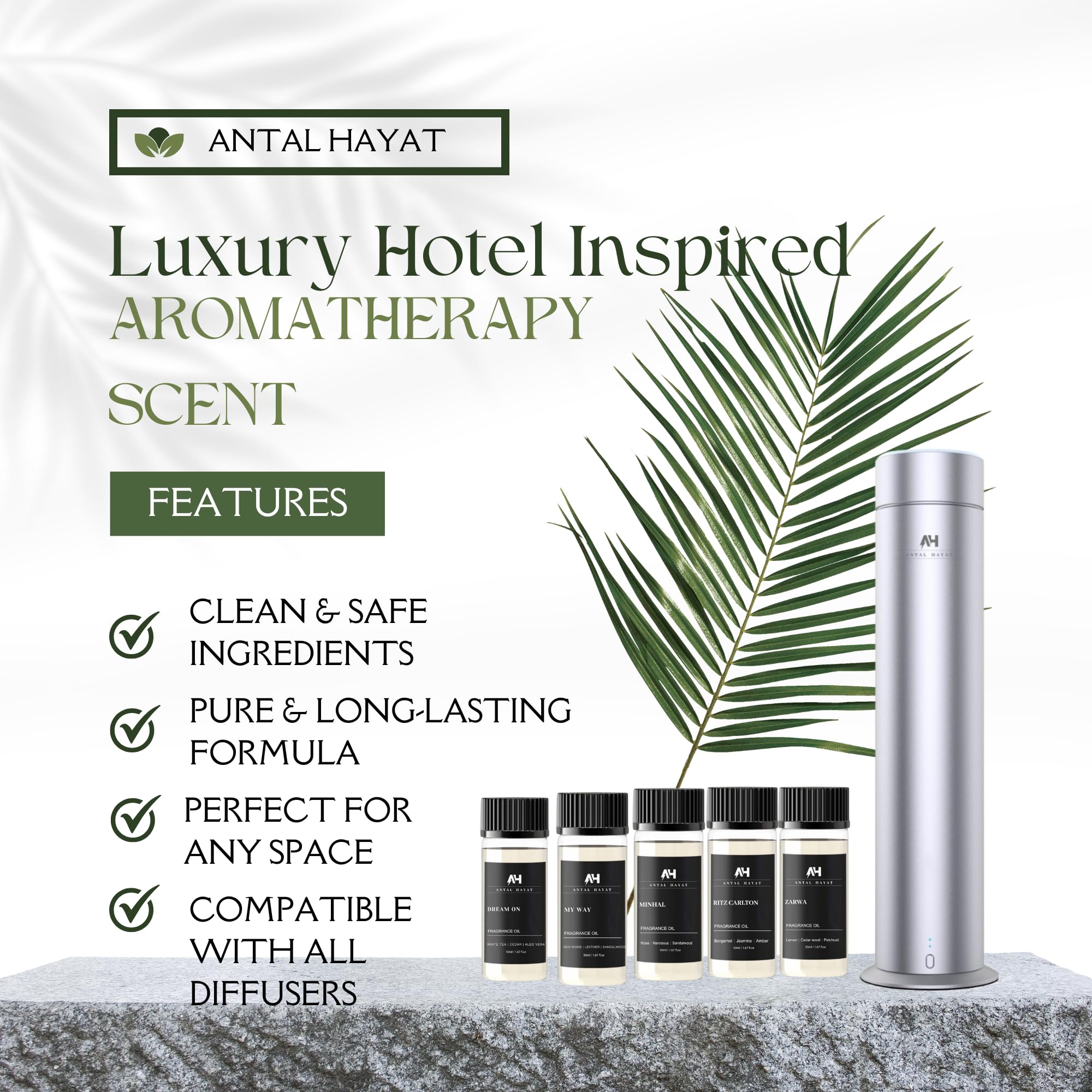 Cabana Diffuser Oil 50mL - Ritz-Carlton Inspired Luxury Aromatherapy | Lemon, Bergamot, Jasmine, Amber & Musk