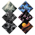 Cabreche 6-Pack Glasses Cleaning Cloths – Microfiber, 6.3x6.3 in, Black Sunflower