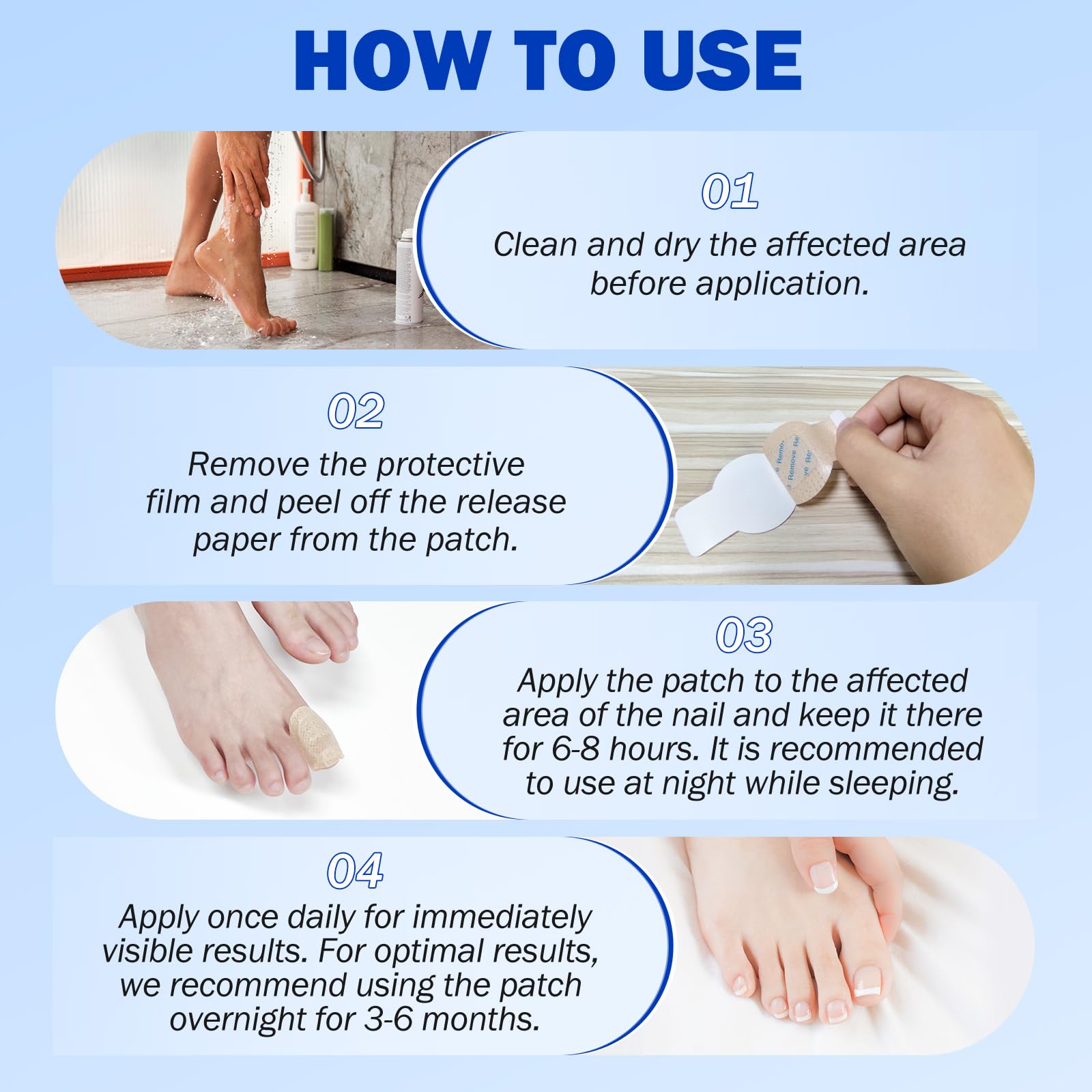 Cacukn Toenail Treatment Extra Strength Patches – Overnight Renewal (21 Pcs)