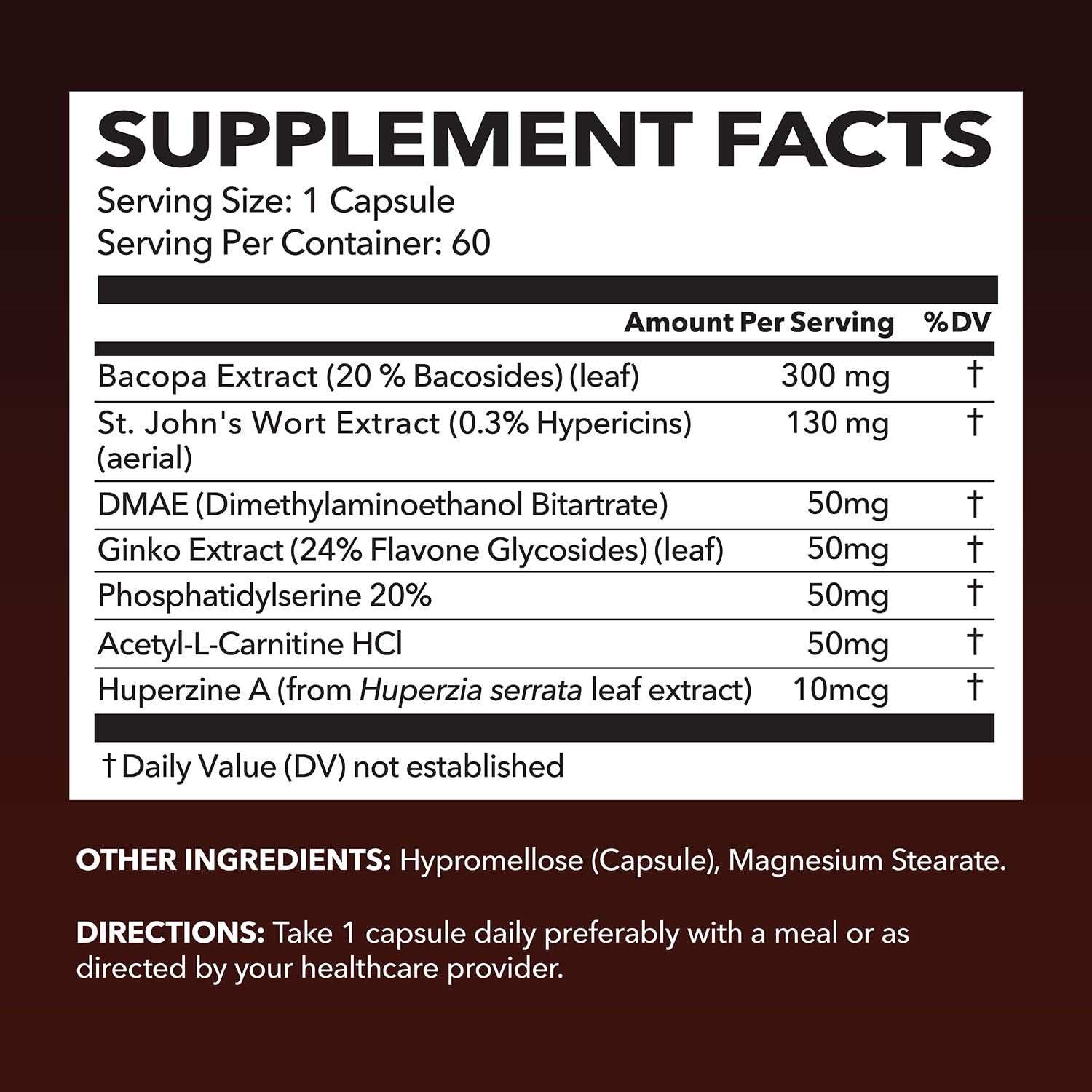HAVASU NUTRITION NeuroIGNITE Brain Supplement — Memory & Focus, 60 Count, 2-Month Non-GMO Capsules