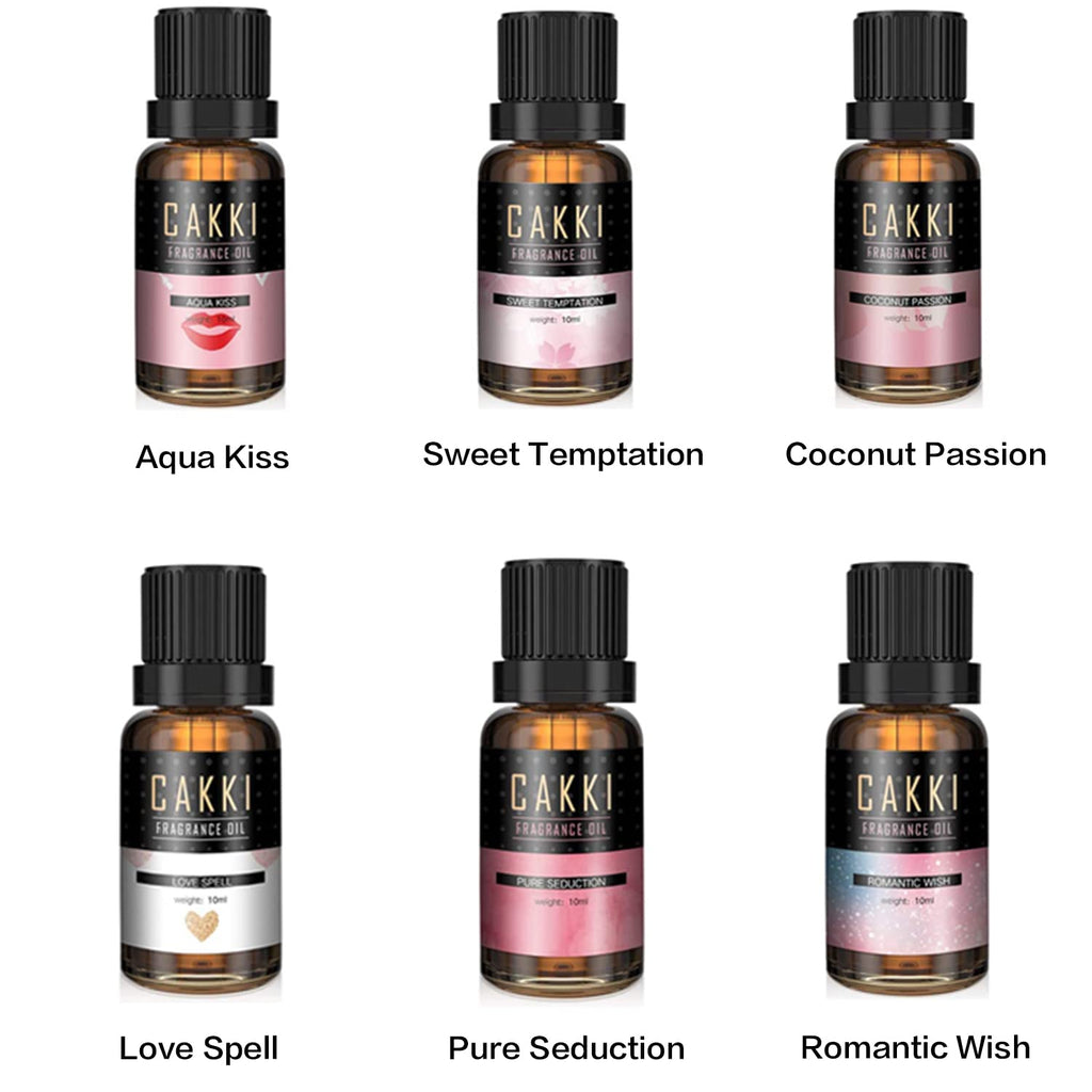 CAKKI Fragrance Oils Gift Set – 6x10ml Aromatherapy Oils for Diffusers and Candles