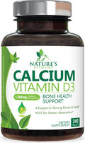 Calcium 1200 mg with Vitamin D3 (1600 IU) – 240 Tablets | USA Bottled | Bone & Immune Health