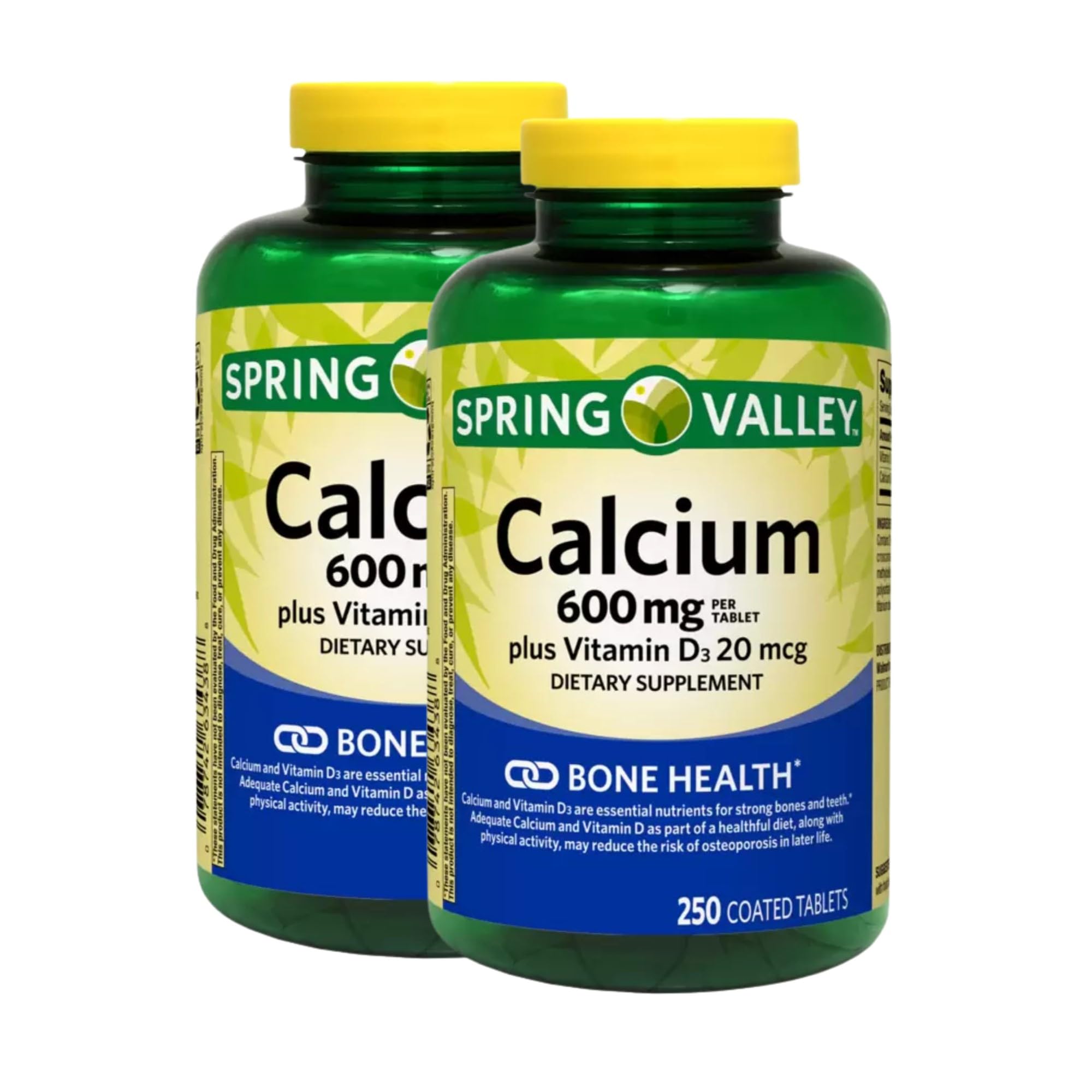 Calcium 600 mg + Vitamin D3 – 250 Tablets | Gluten Free Bone & Teeth Support