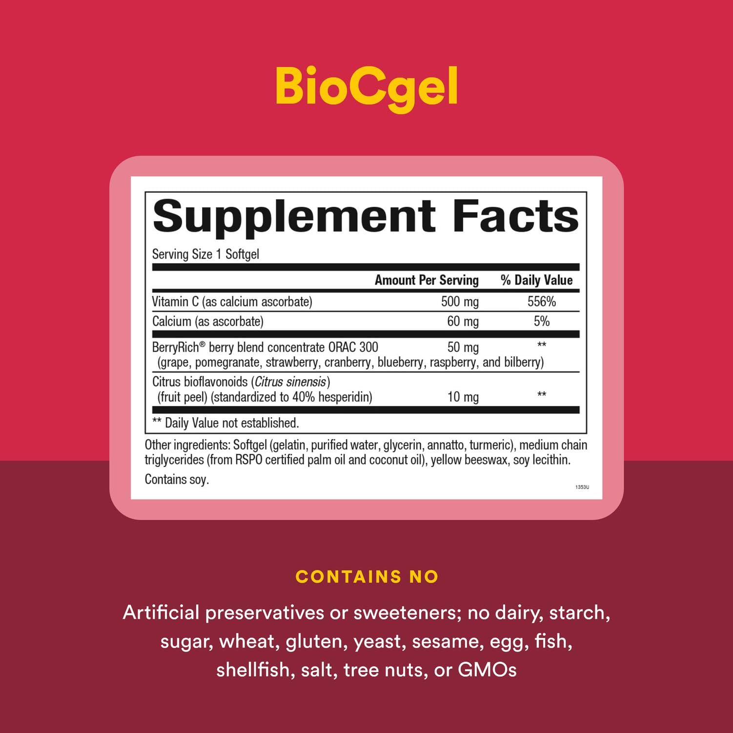 Natural Factors BioCgel Buffered Vitamin C with BerryRich – Gentle on Stomach