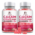 (2 Pack) Calcium Citrate 1200mg Gummies with Vitamin D3 & K2 – Peach Flavor