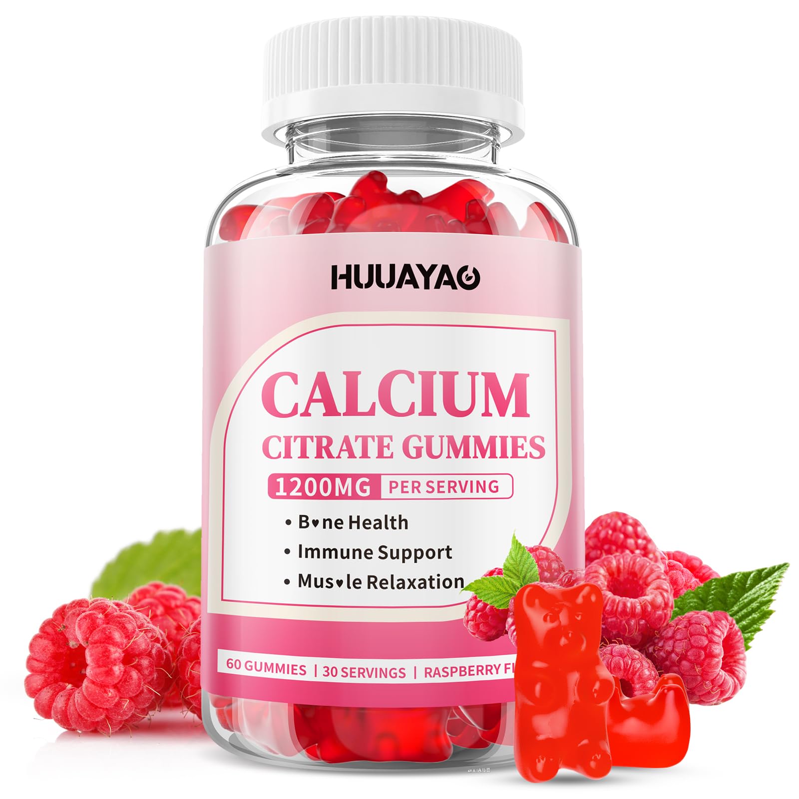 Calcium Citrate Gummies 1200mg – 60 Count | Adults & Kids