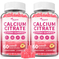 2 Pack 1200 mg Calcium Citrate Gummies – Sugar Free, Vegan, Peach