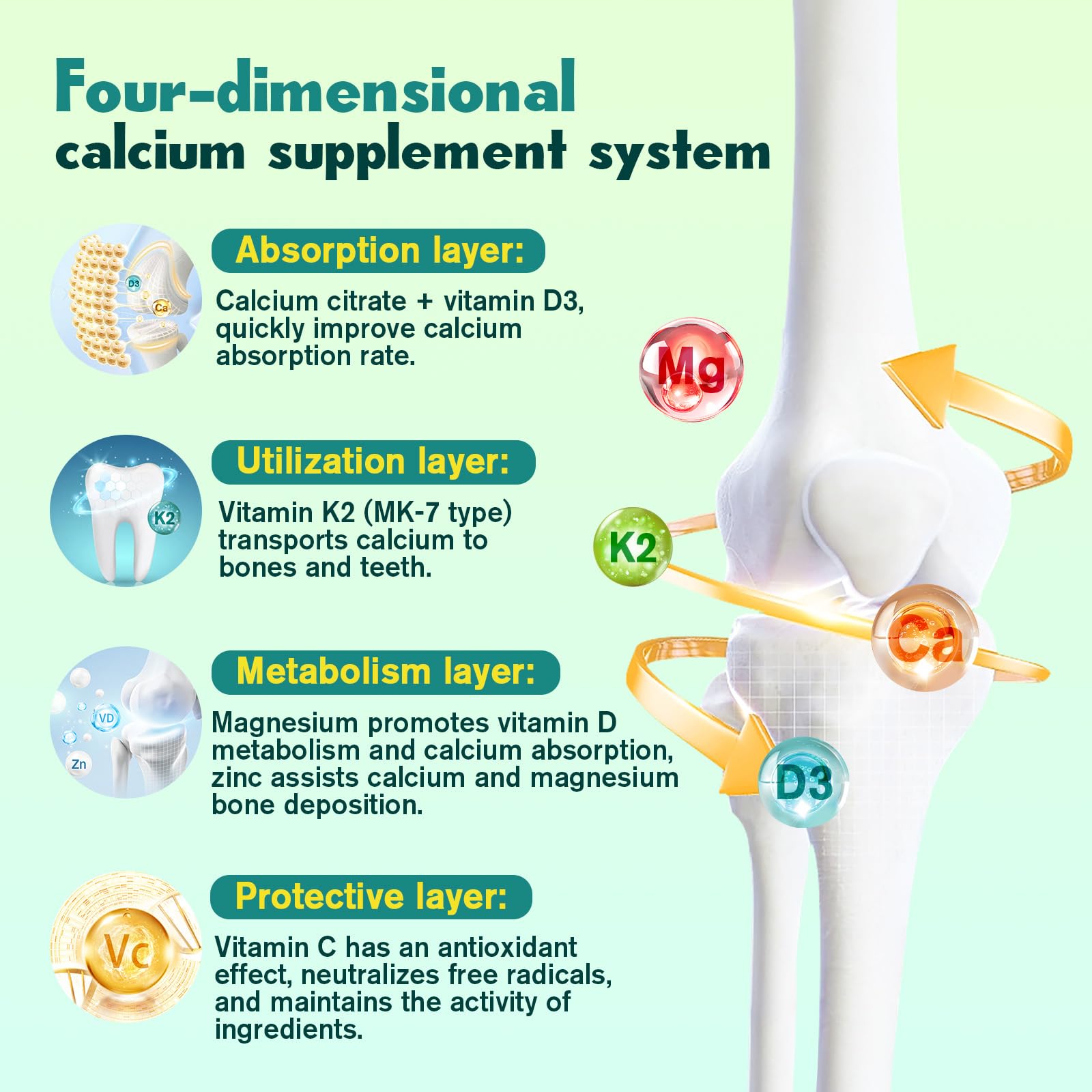 1200mg Calcium Citrate Gummies with Vitamin D3 & K2 – Bone, Muscle & Immune Support | Raspberry