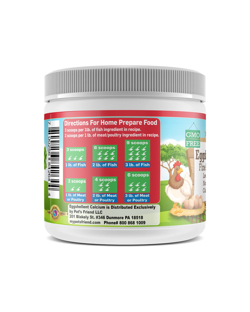 Calcium for Dogs and Cats - Eggshell Powder Supplement 6oz | Strong Hips & Joints