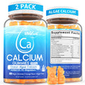 EnvyCure Calcium Gummies 600mg – Ocean Algae Calcium with Vitamin D3, K2, Magnesium | 2-Pack | Vegan, Sugar-Free