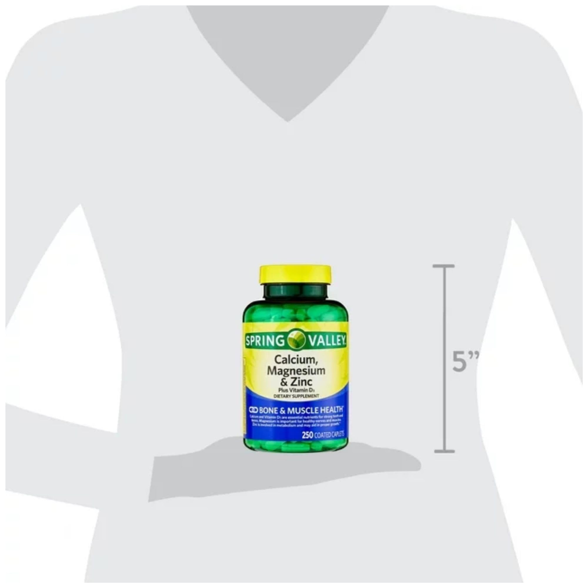 Calcium Magnesium Zinc with Vitamin D3 - Calcium 600 mg Supplement | Bone, Muscle & Immune Support | STS Sticker
