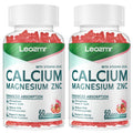 Calcium Magnesium Zinc Gummies with Vitamin D3 & K2 - High Potency, Enhanced Absorption - 120 Strawberry Gummies