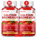Calcium Magnesium Zinc Gummies with Vitamin D3 – 1200mg Calcium Citrate for Adults