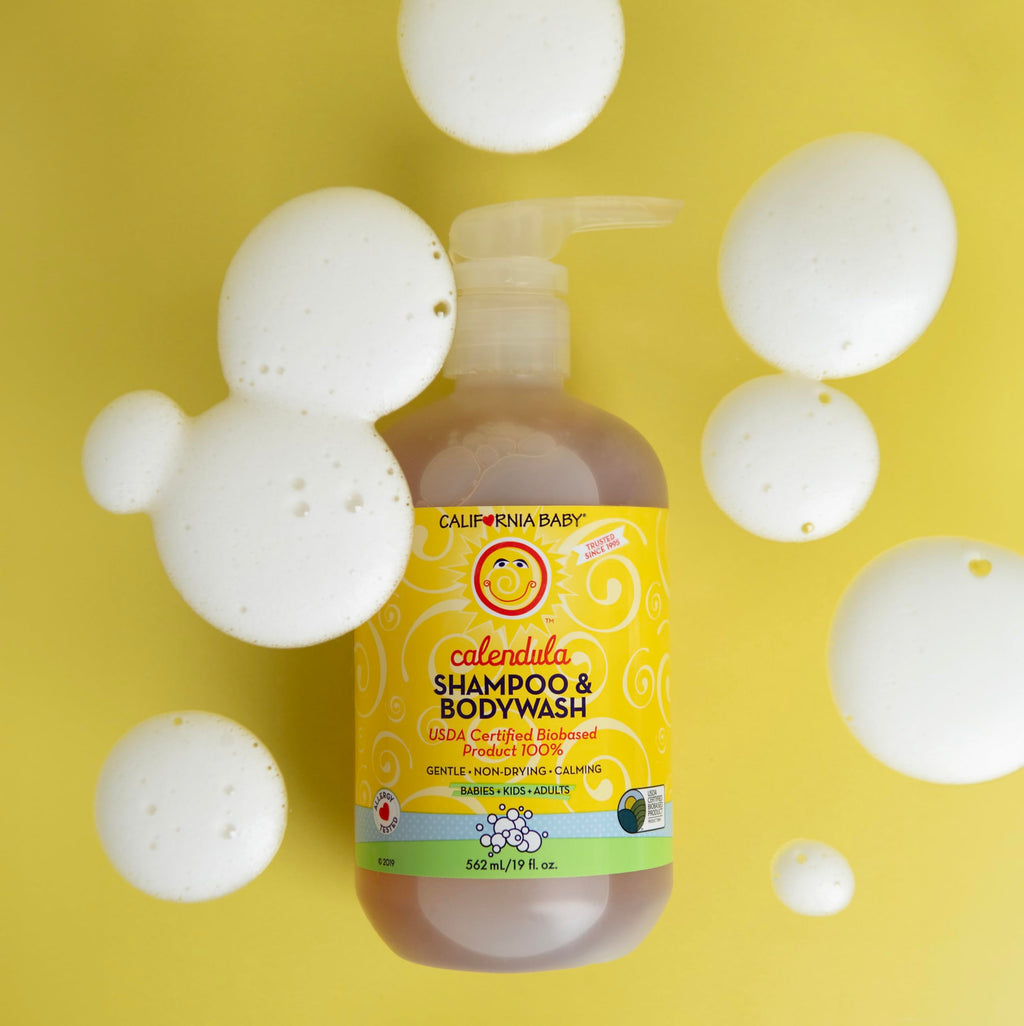 California Baby Calendula Baby Shampoo + Wash 2-Pack – Plant-Based, Hypoallergenic