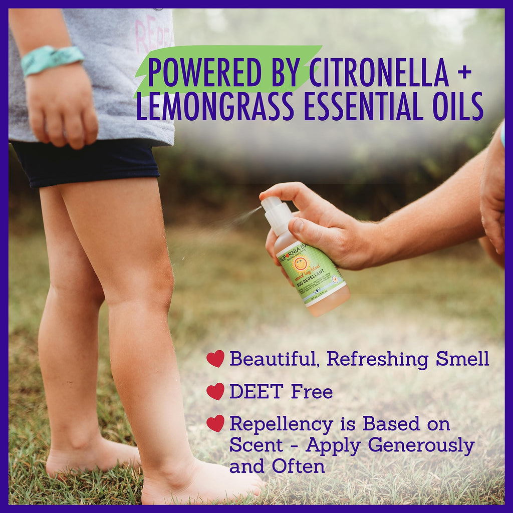 California Baby Natural Bug Repellent Spray | DEET-Free Citronella & Lemongrass | Baby & Adult Safe | 59 mL