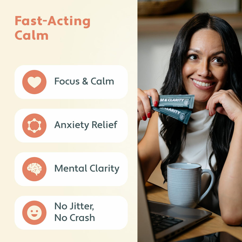 Calm & Clarity Raspberry Liquid Shot – Fast-Acting Calm (15-count)