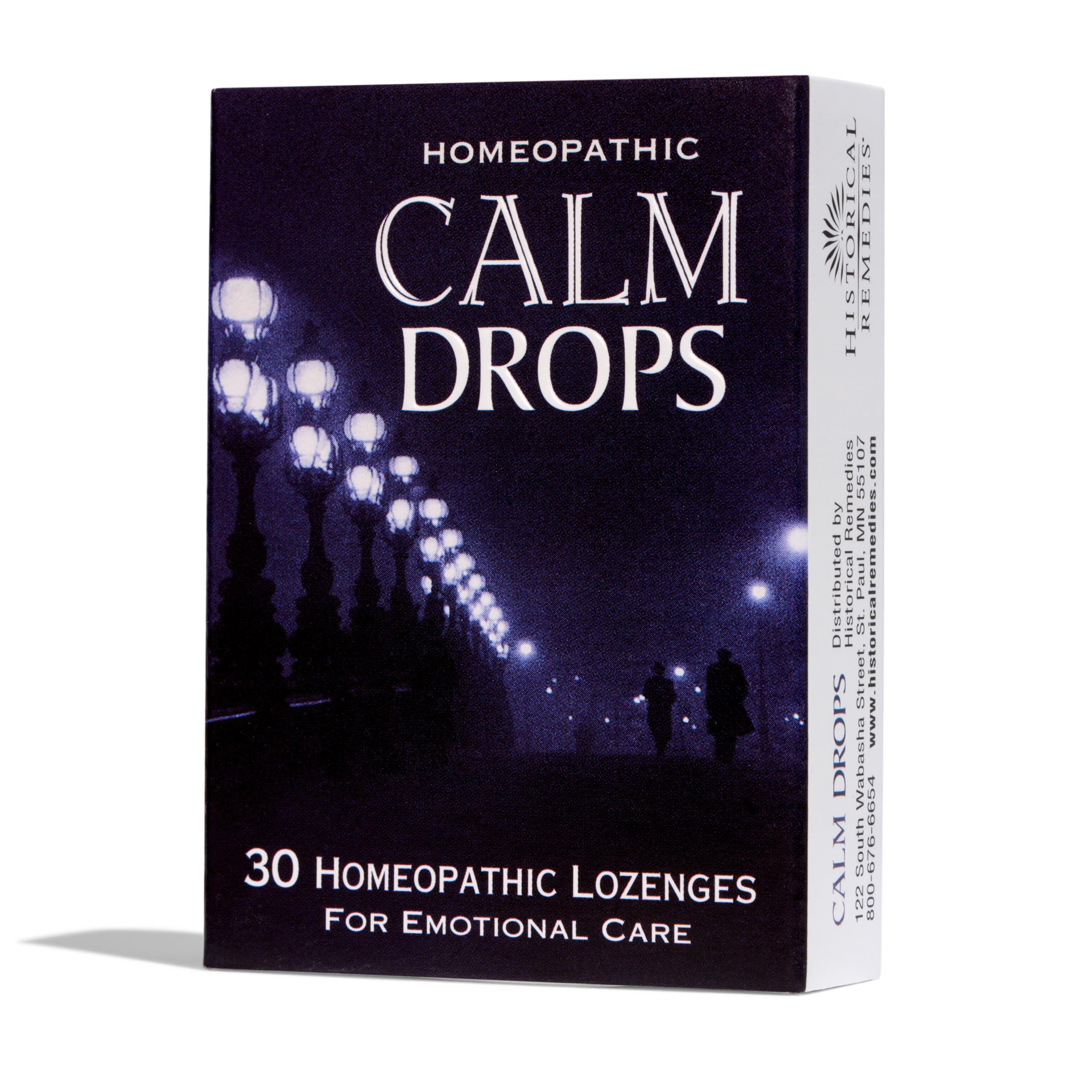 Calm Drops Homeopathic Lozenges – Vegan, Gluten-Free Vanilla Flavor
